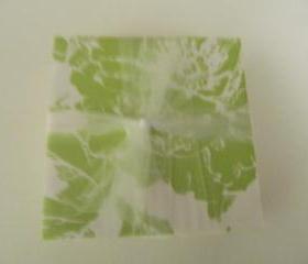 Green and White Tile Print Coasters